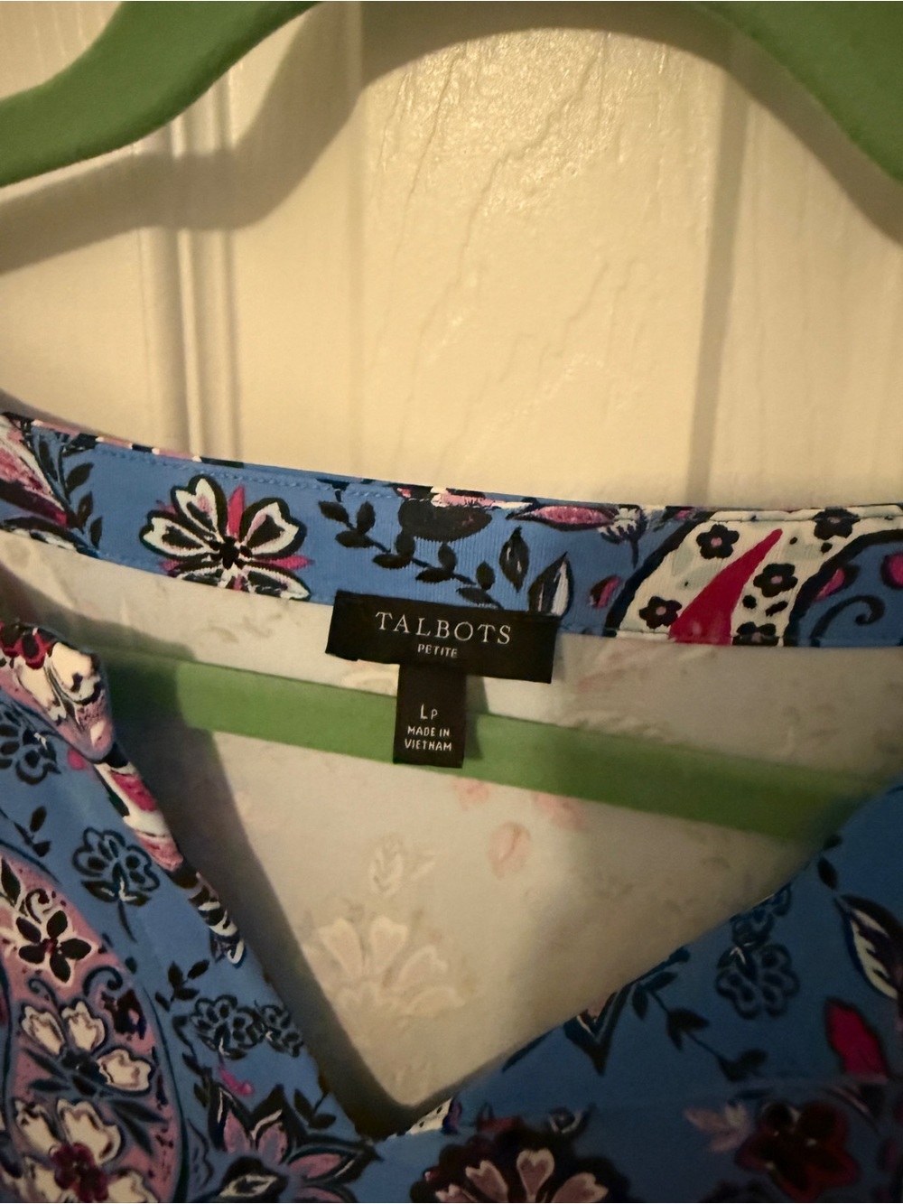 Talbots Blue Paisley Tie-Waist Sleeveless Dress - Picture 2 of 4